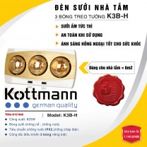 Đèn sưởi 3 bóng treo tường – K3BG Đèn sưởi 3 bóng treo tường – K3BG